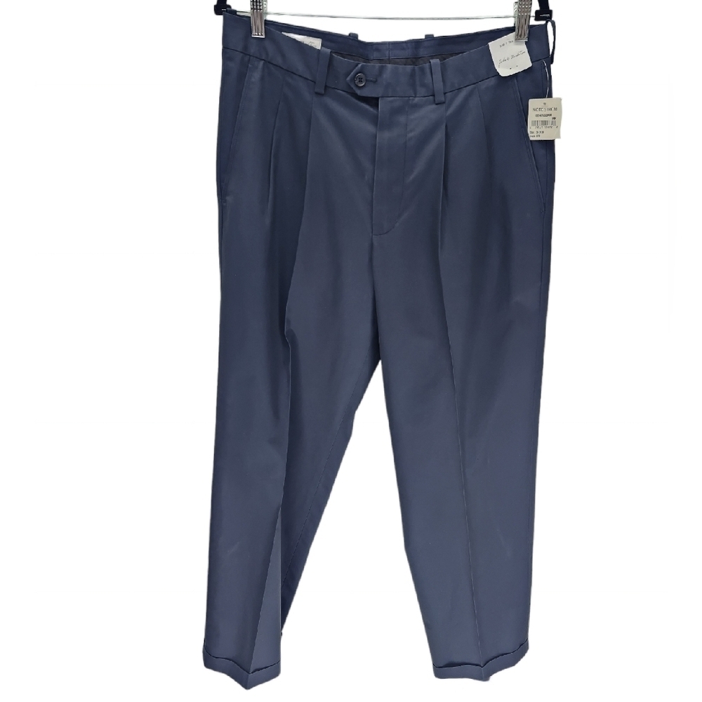 John W Nordstrom Dress Pants Mens 34W 30L Wrinkle Free Navy Blue